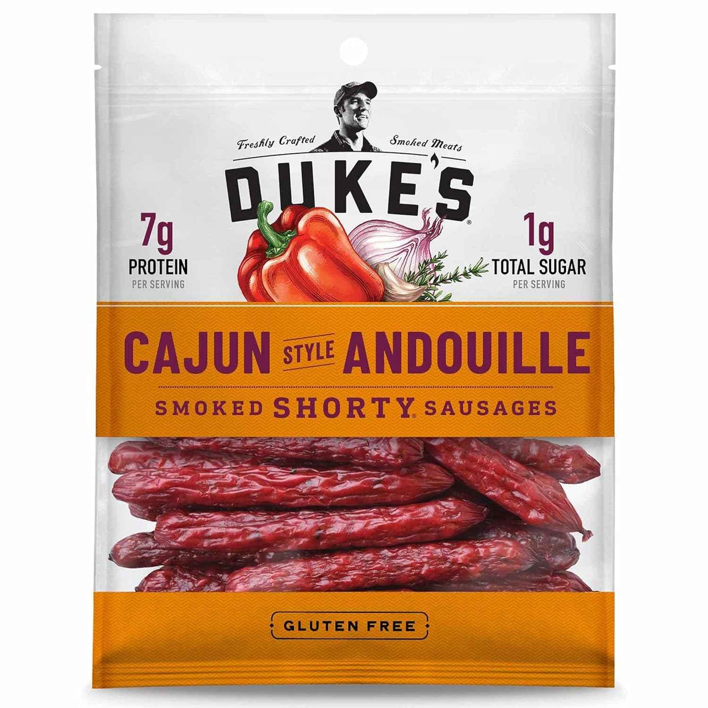 Duke's Smoked Andouille Sausage Shorties – Unique Gourmet Snack Gift for Outdoor Enthusiasts, Gluten-Free Cajun, 5 oz