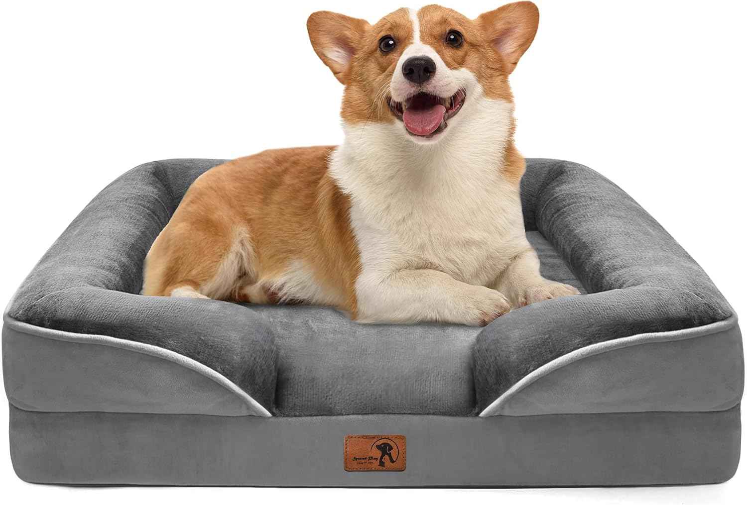 Ksiia Calming Den Orthopedic Dog Bed – Daily Joint Support for Senior Medium Breeds, Egg-Crate Foam Couch