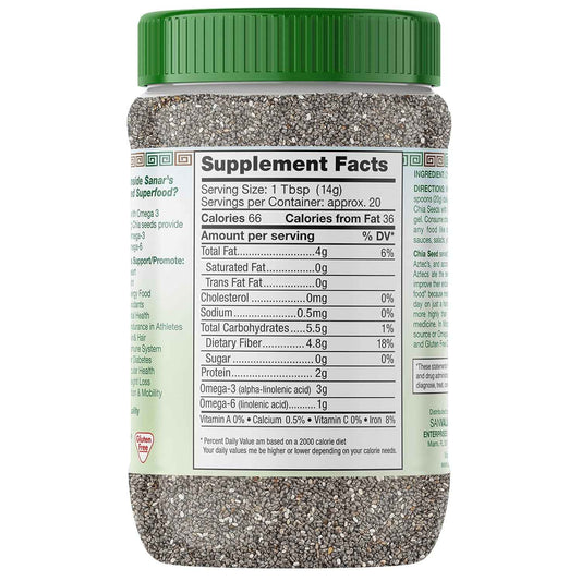 Sanar Naturals Chia Seeds – Single-Ingredient Pantry Staple for Intentional Clean Eating, 10 oz Minimalist Kitchen Must-Have