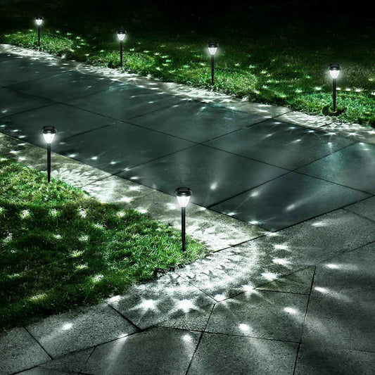 Decorative Solar Mandala Garden Lights, Star Pattern Projection for Patio Ambiance and Flower Bed Accent