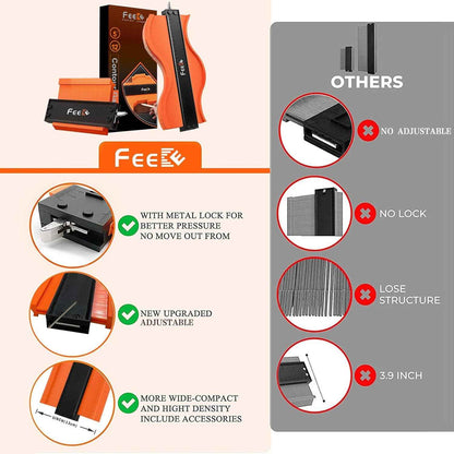 Contour Gauge Pro – On-the-Go Profile Tool for Renovation Projects, Locking Contour Duplicator