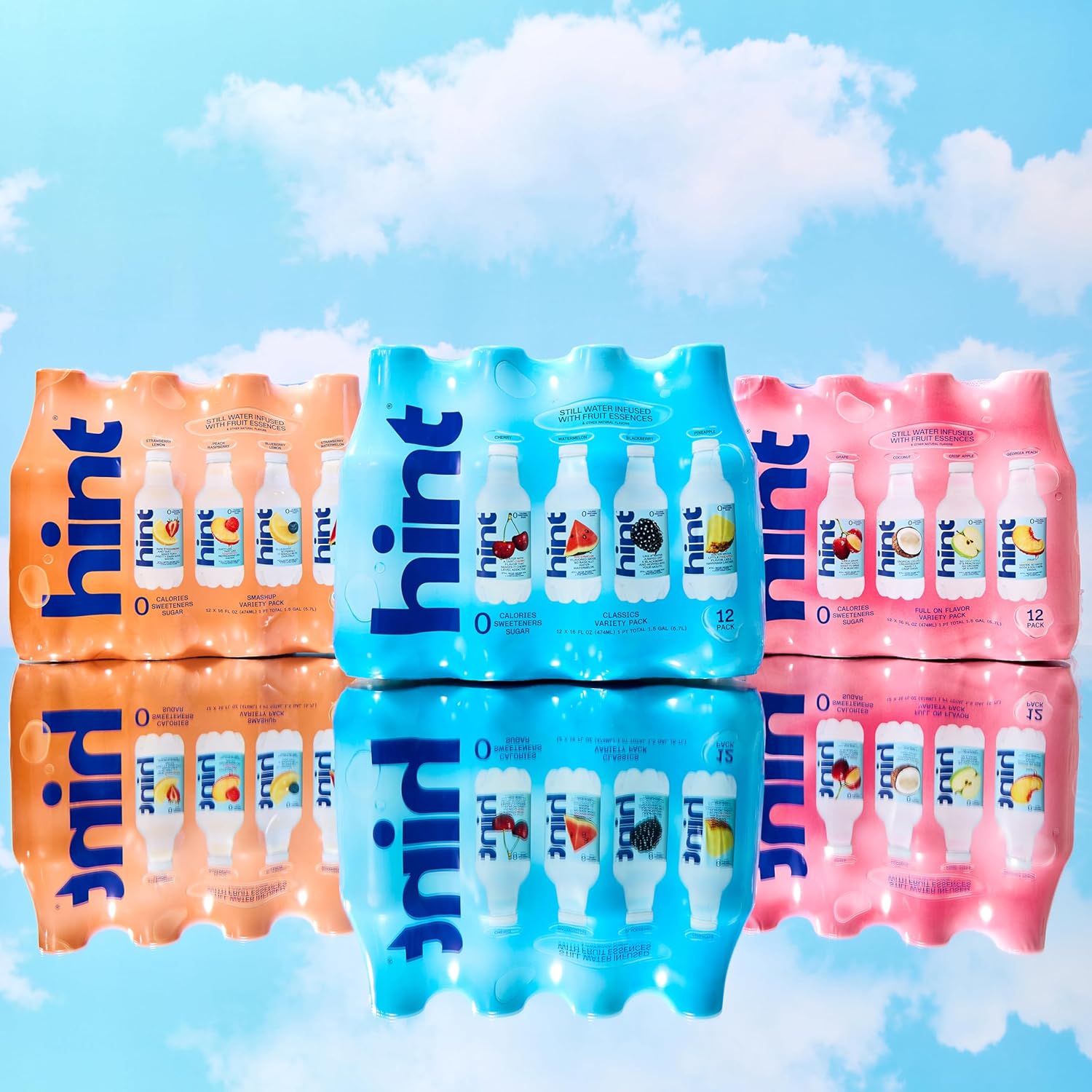 Hint Fruit Water for School Lunchboxes and After-School Refreshment, Sugar Free 12-Pack