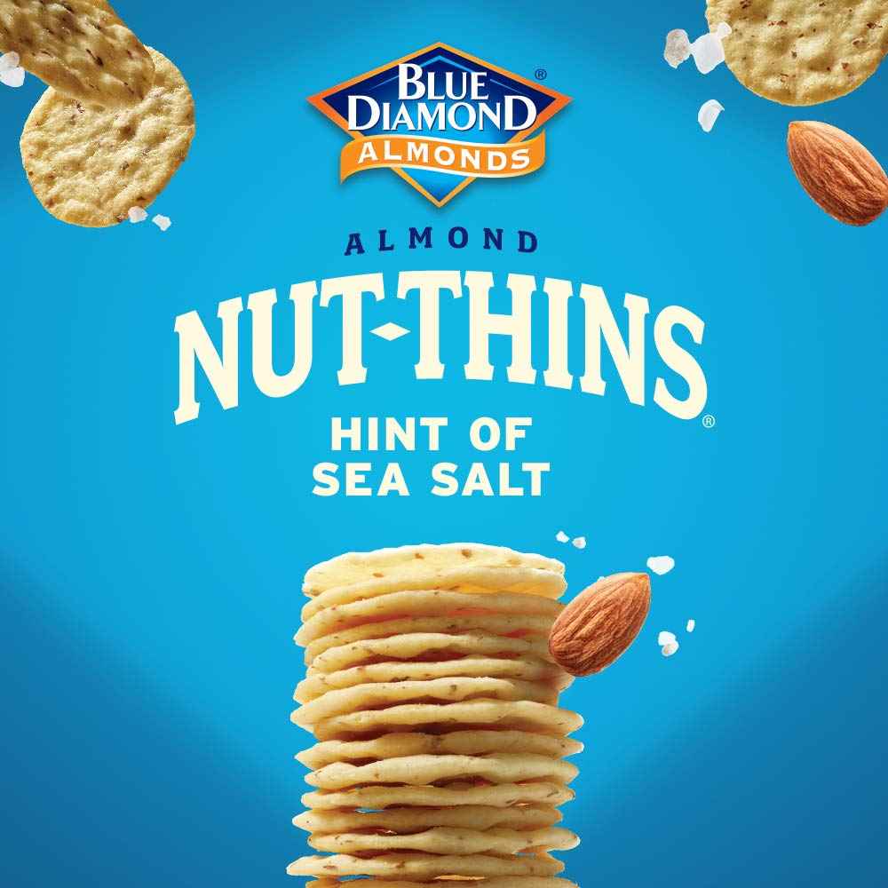 Blue Diamond Almonds Nut-Thins Hint of Sea Salt – Clean-Pantry Cracker for Less-Is-More Kitchens