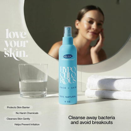 HOCL Essentials Hypochlorous Skin Spray – All-in-One Cleanser and Toner for Minimalist Bathrooms