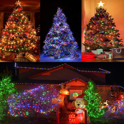 HolidayAura Waterproof String Lights – 33ft IP65 Battery Operated Outdoor Decor for Patio, Garden Fence, and Pergola Wrapping