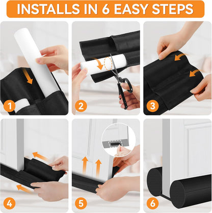 Holikme Under Door Draft Stopper – Home Office Door Seal for Fewer Distractions During Deep Work