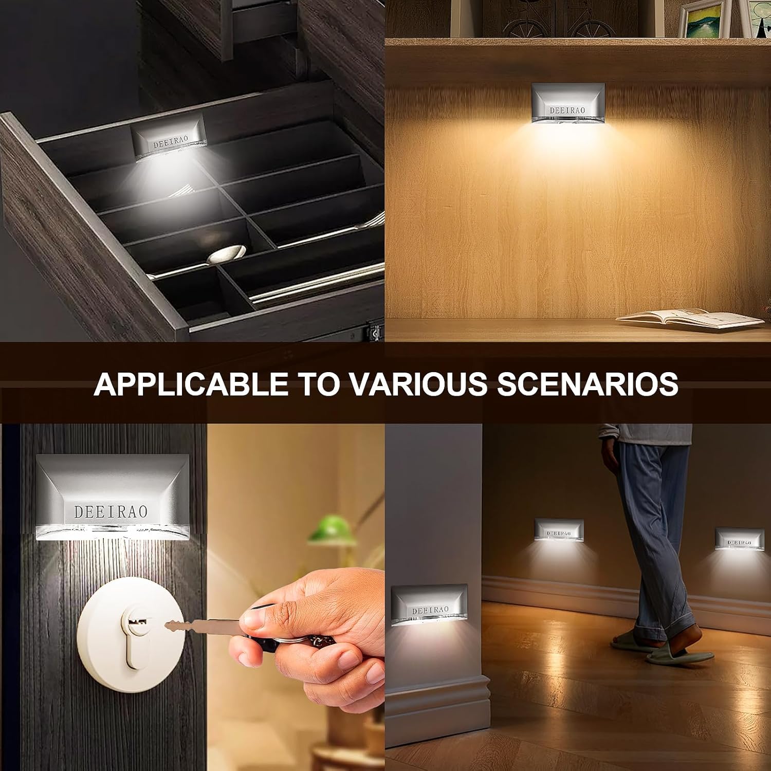 Home Keyhole Infrared PIR Wireless Auto Sensor Motion Detector LED Light Lamp – Cozy Ambient Night Light for Bedroom and Living Room
