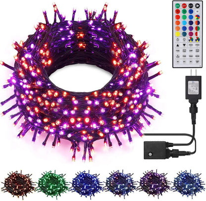 HOME LIGHTING 66ft RGB Mini Lights – Patio and Backdrop String Lights, 200 LED Outdoor Indoor with 17ft Lead