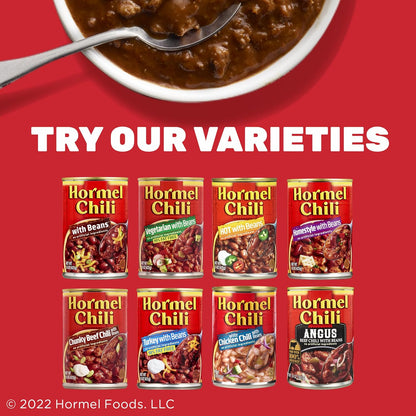 HORMEL Chunky Beef Chili with Beans — Clean-Ingredient Canned Chili for a Clutter-Free Pantry