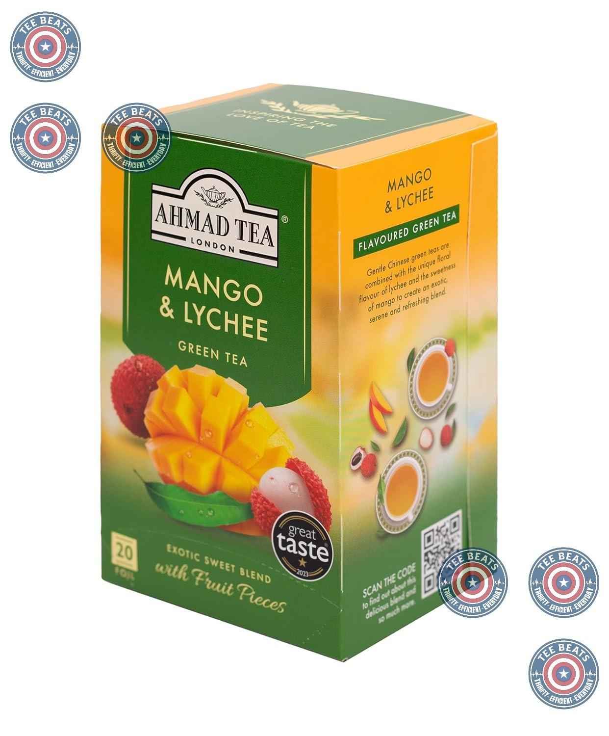 Ahmad Tea Mango & Lychee Green Tea – Clean Pantry Staple, Sugar-Free Everyday Brew