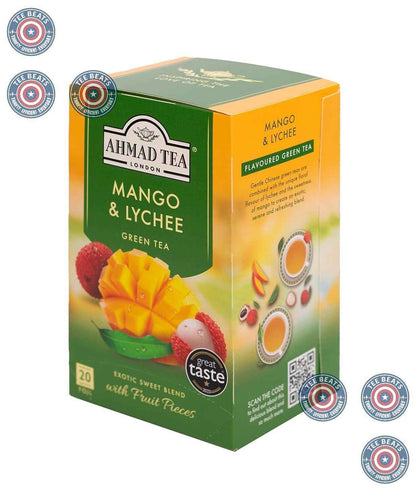 Ahmad Tea Mango & Lychee Green Tea – Clean Pantry Staple, Sugar-Free Everyday Brew