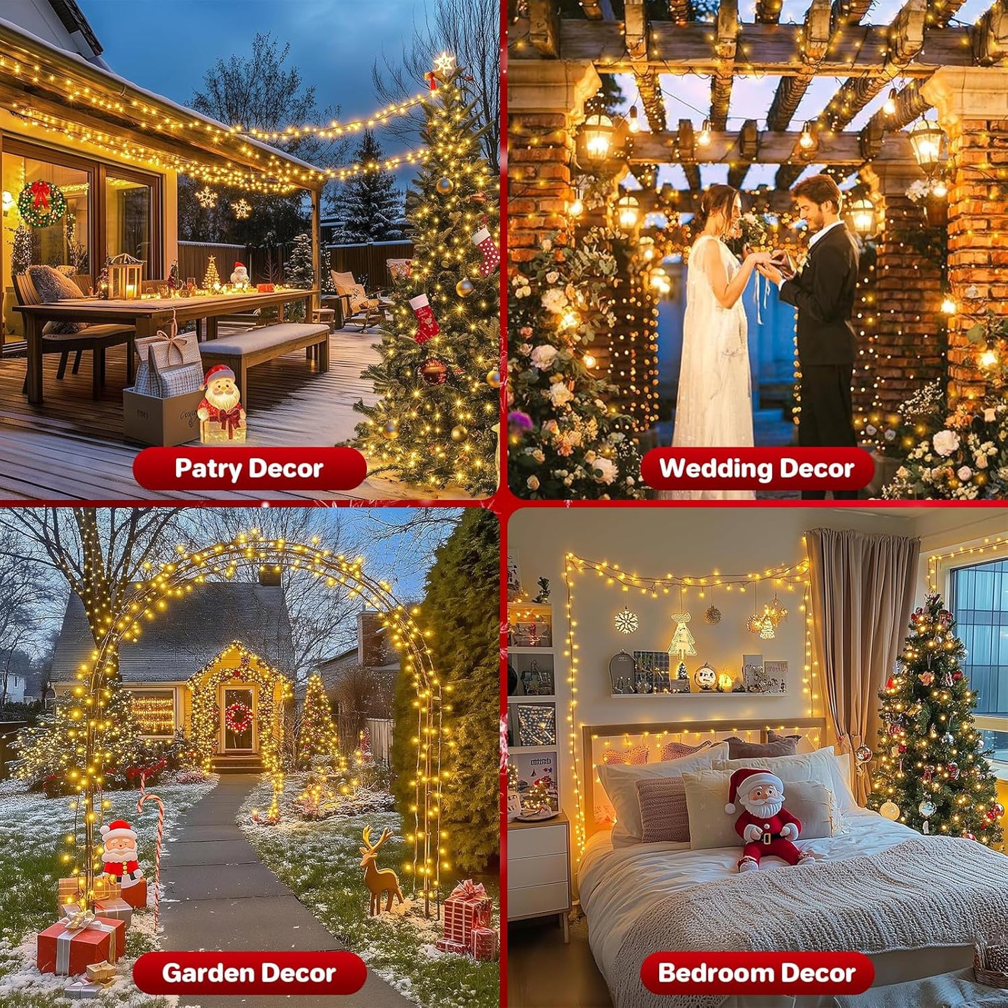 Housewarming Gift LED String Lights, 8 Mode Mini Fairy Lights with Timer for New Home Decorators