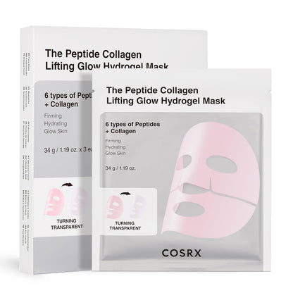 hydrogel sheet mask that turns transparent during use to visually signal absorption