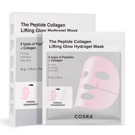 hydrogel sheet mask that turns transparent during use to visually signal absorption