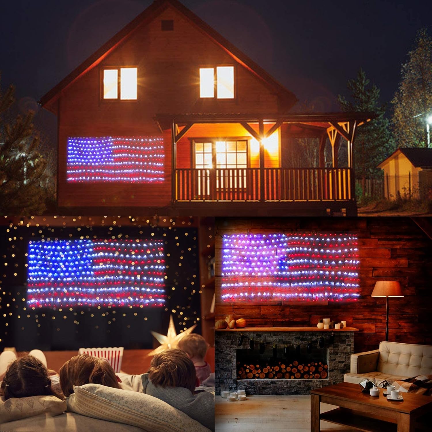 HYH American Flag Net Lights – Thoughtful Patriotic Gift for Veterans, Active Military, and First Responders