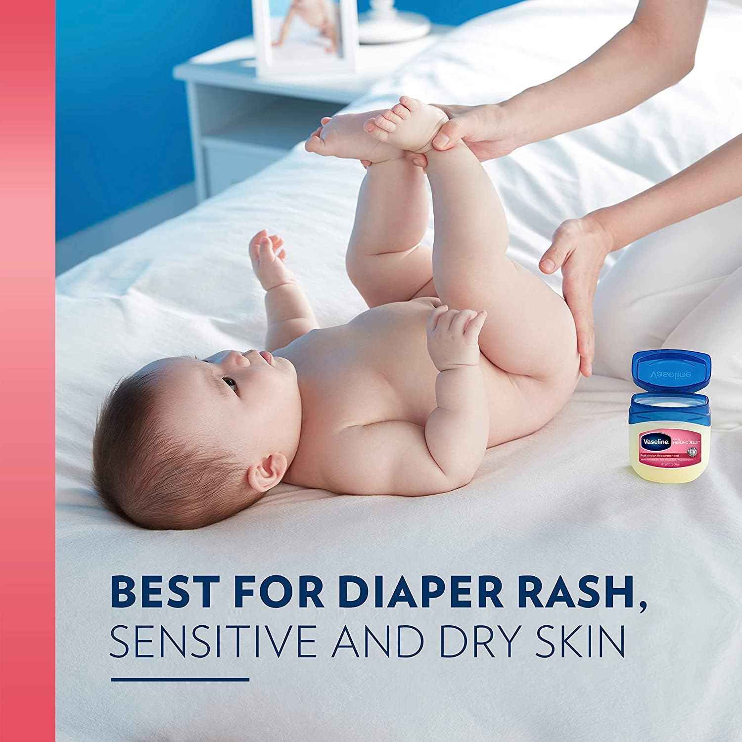 Vaseline Baby Petroleum Jelly 4-Pack – Simple One-Step Skin Protection for Streamlined Baby Care Routines