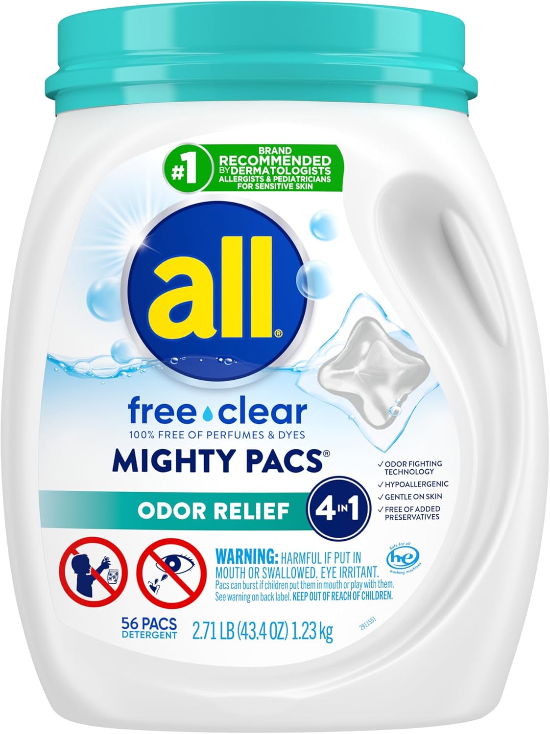 hypoallergenic formula certified by dermatologists, allergists, and pediatricians