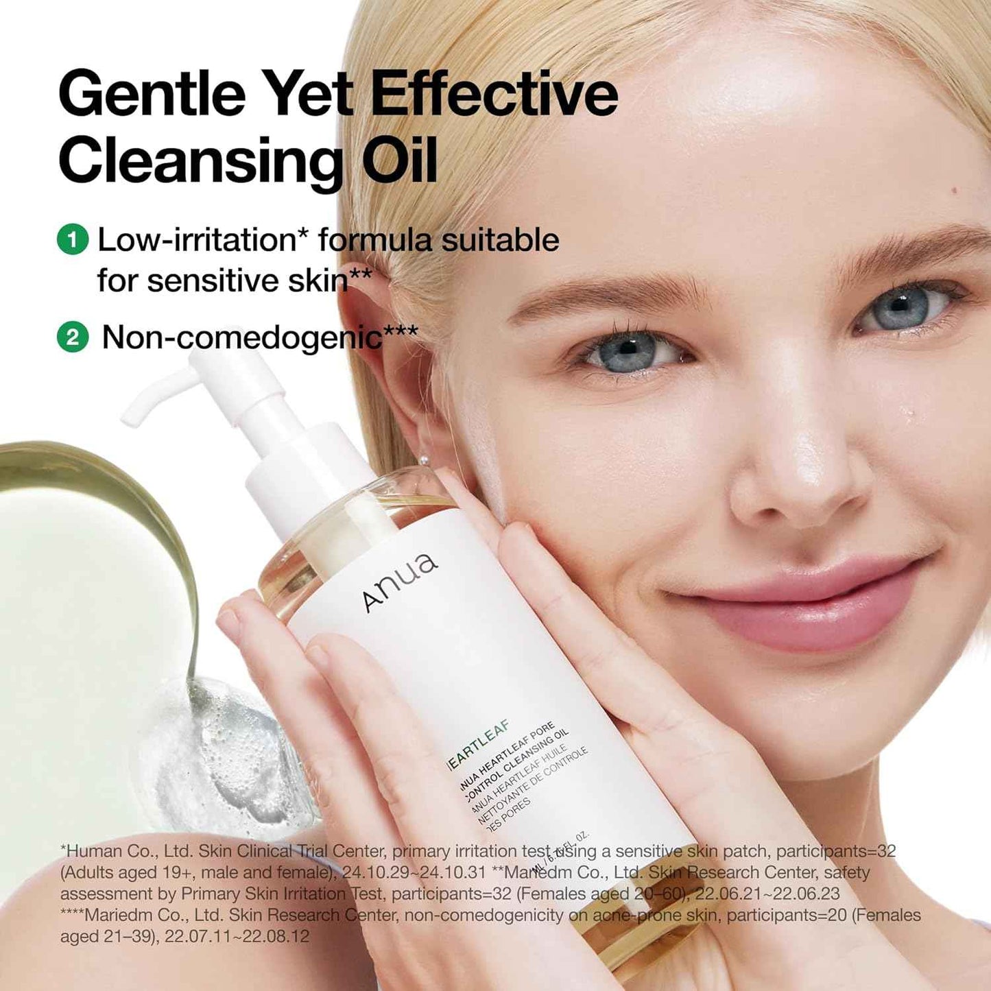 Anua Heartleaf Pore Control Cleansing Oil – Nightly Self-Care Ritual for Sensitive Skin, Calming Oil Cleanse