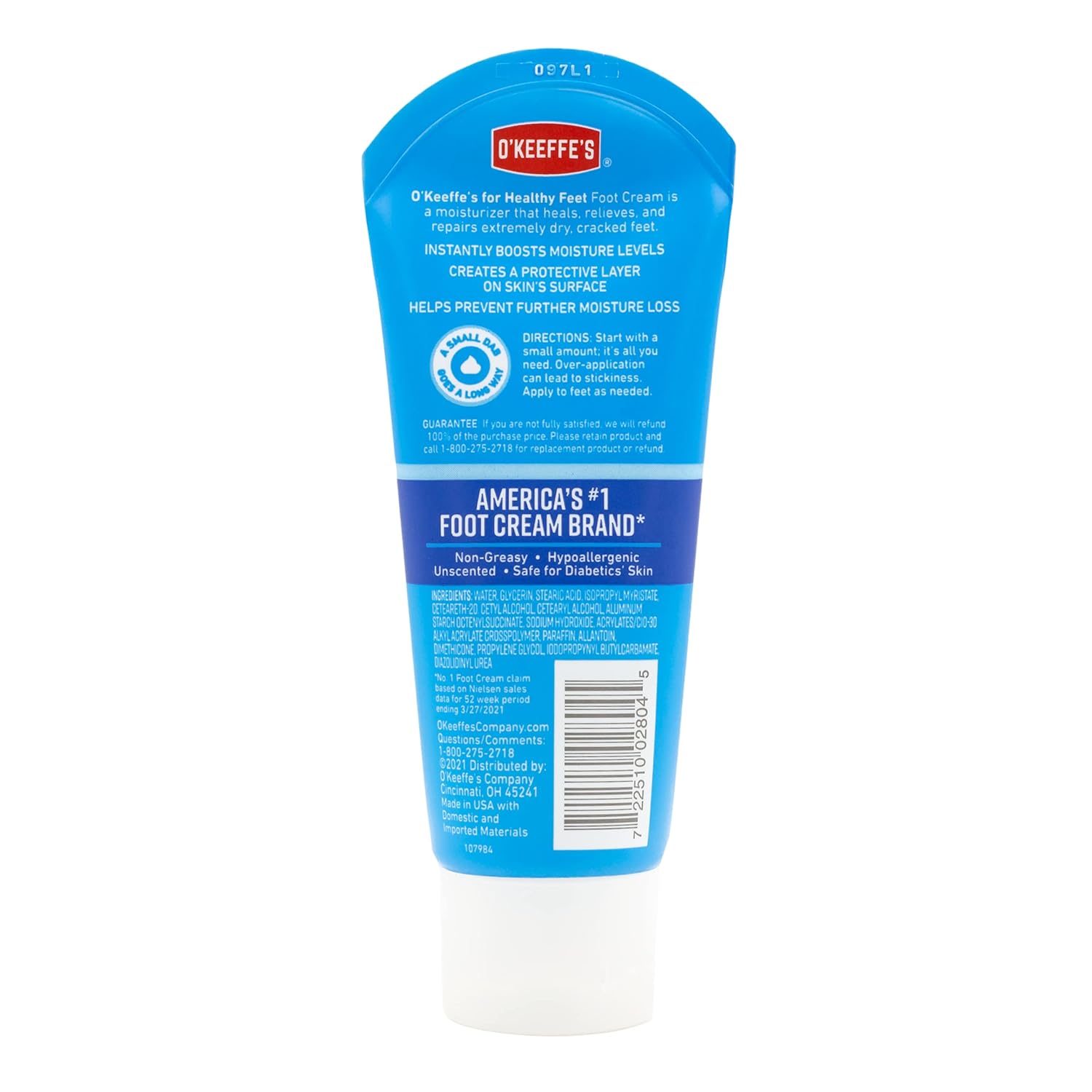 hypoallergenic, unscented, non-greasy formulation safe for diabetics