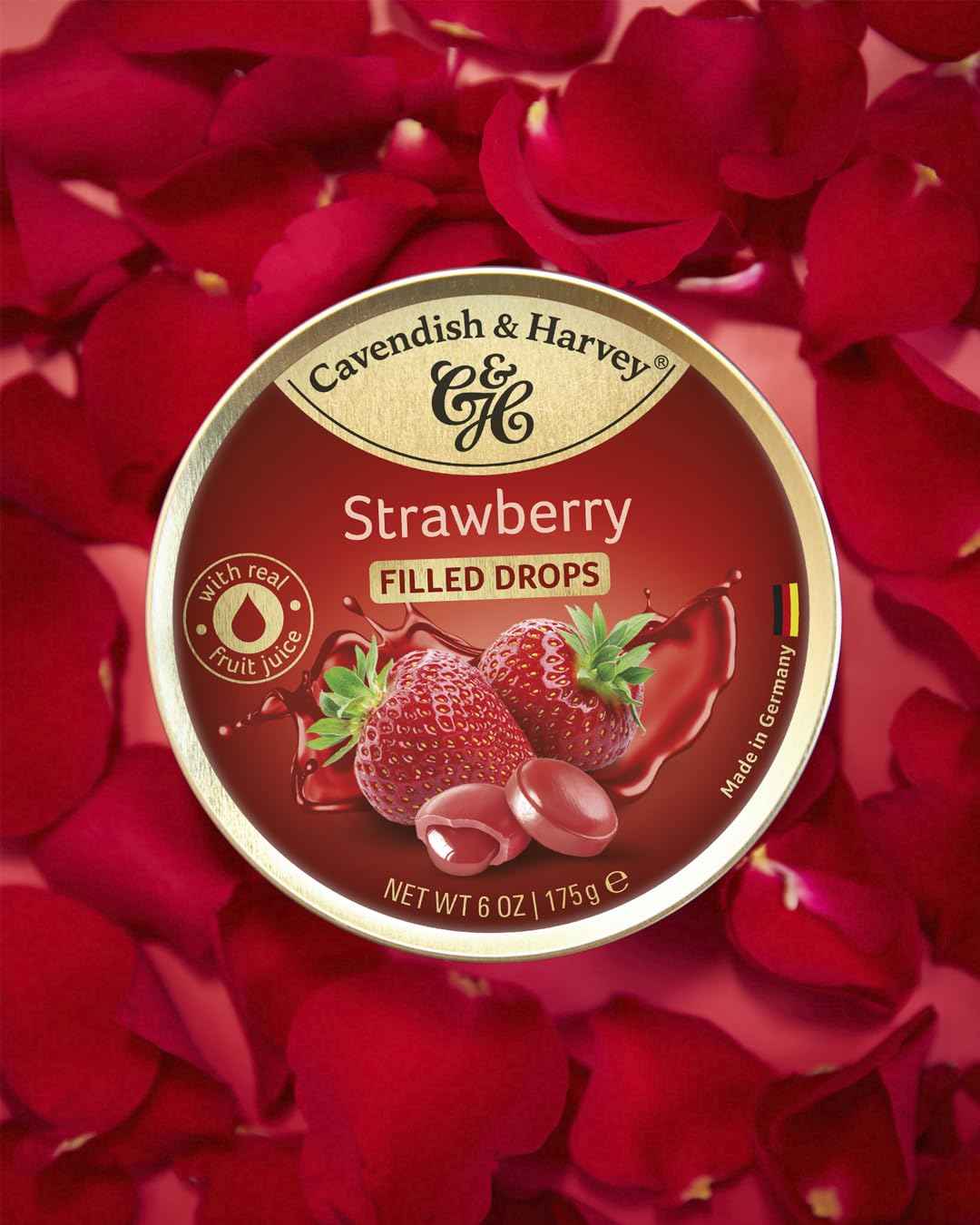 Cavendish & Harvey Fruity Orange Candy in Keepsake Gold Tin – European Luxury Candy for Entertaining