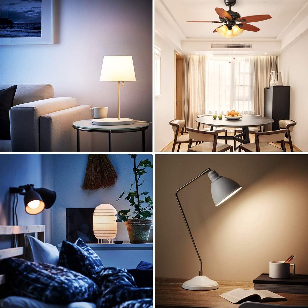 ILC RGB Color Changing Light Bulb Thoughtful Housewarming Gift, 4 Pack Mood Lighting with Remote
