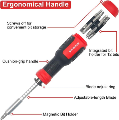 SHARDEN Multi Screwdriver 13-in-1 — Faster Repairs at Your Workbench and Desk