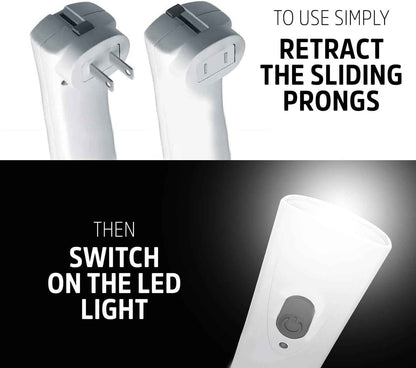 Energizer Weatheready Plug-in Emergency Light – Everyday Household Flashlight for Garage, Office, and Apartment, Stays Charged Always