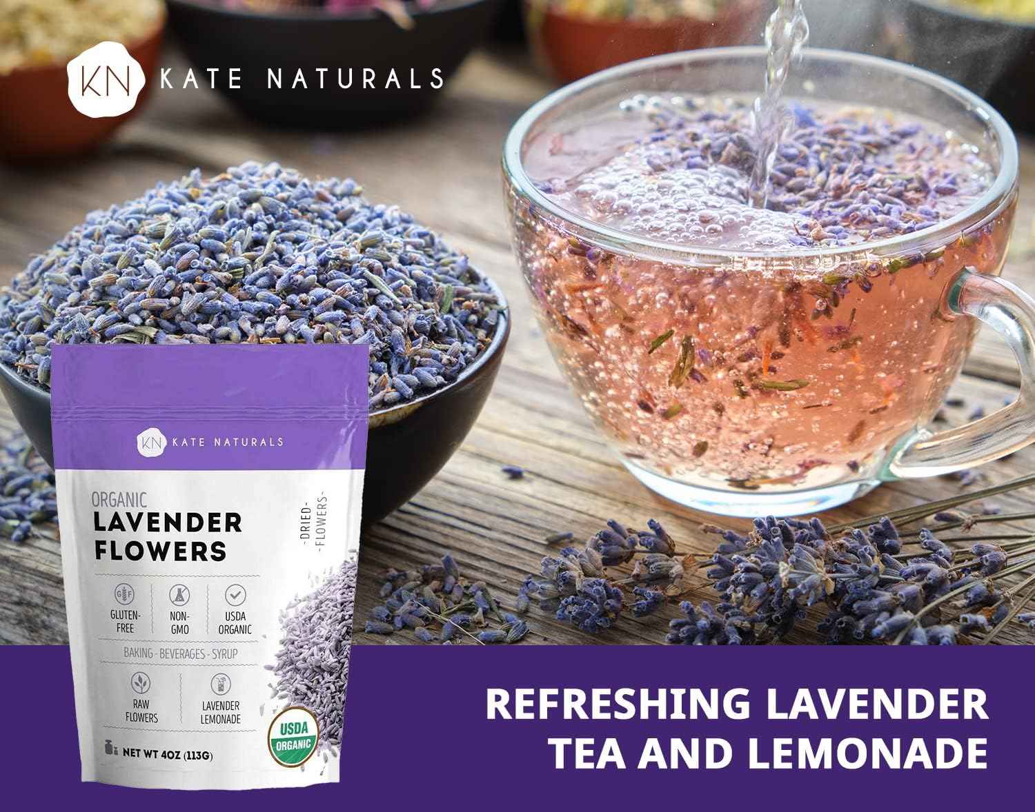Kate Naturals Organic Lavender Flowers – Elegant Housewarming and Holiday Gift for the Home Baker in Your Life