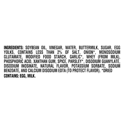 improved recipe with heightened herb and ranch flavor profile