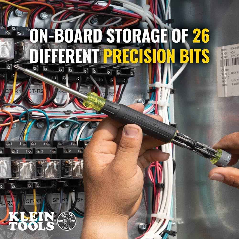 Klein Tools 27-in-1 Precision Screwdriver Set for Electronics Repair Workbench and IT Service Bench