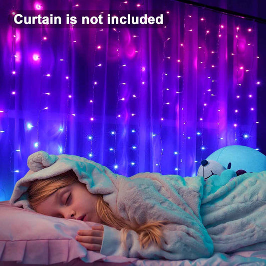 Glowave Ombre Fairy Curtain Lights – Birthday Gift for Girls & Teen Girls, Dimmable Bedroom Decor with Memory Function