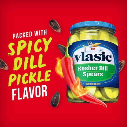 BIGS Spicy Dill Pickle Sunflower Seeds – Workday Crunch Snack for Long Study or Coding Blocks, 5.35 oz