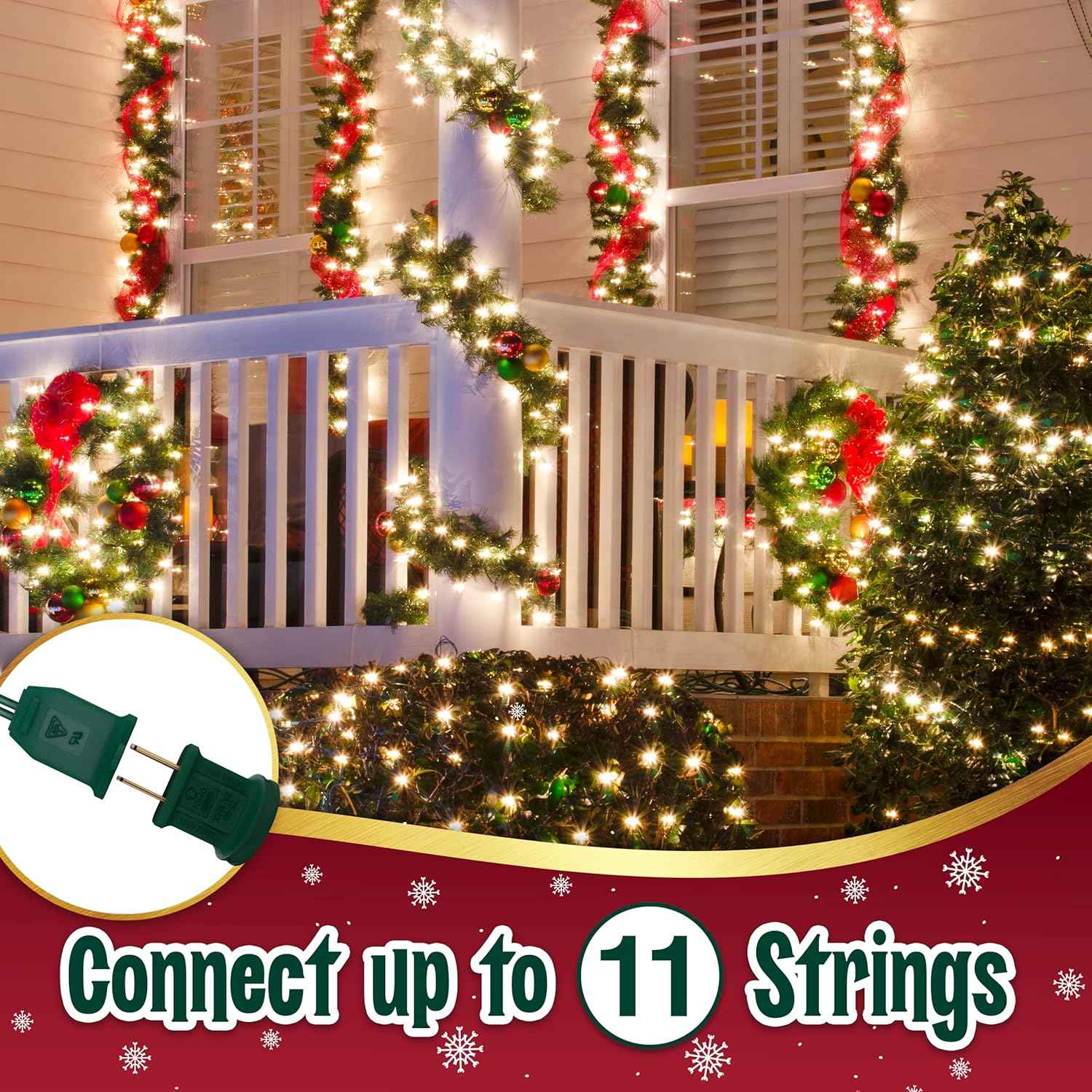 Brightown Warm White Twinkle String Lights - 35 Incandescent Mini Bulbs for Bedroom Aesthetic, Mantel Garland, and Fireplace Decor, Green Wire 6.6 ft