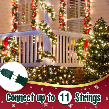 Brightown Warm White Twinkle String Lights - 35 Incandescent Mini Bulbs for Bedroom Aesthetic, Mantel Garland, and Fireplace Decor, Green Wire 6.6 ft
