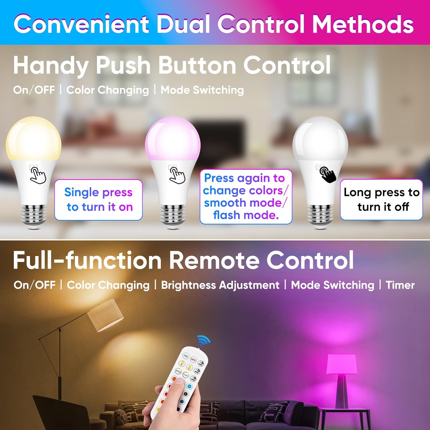 included portable hook accessory that doubles as a base for off-fixture use