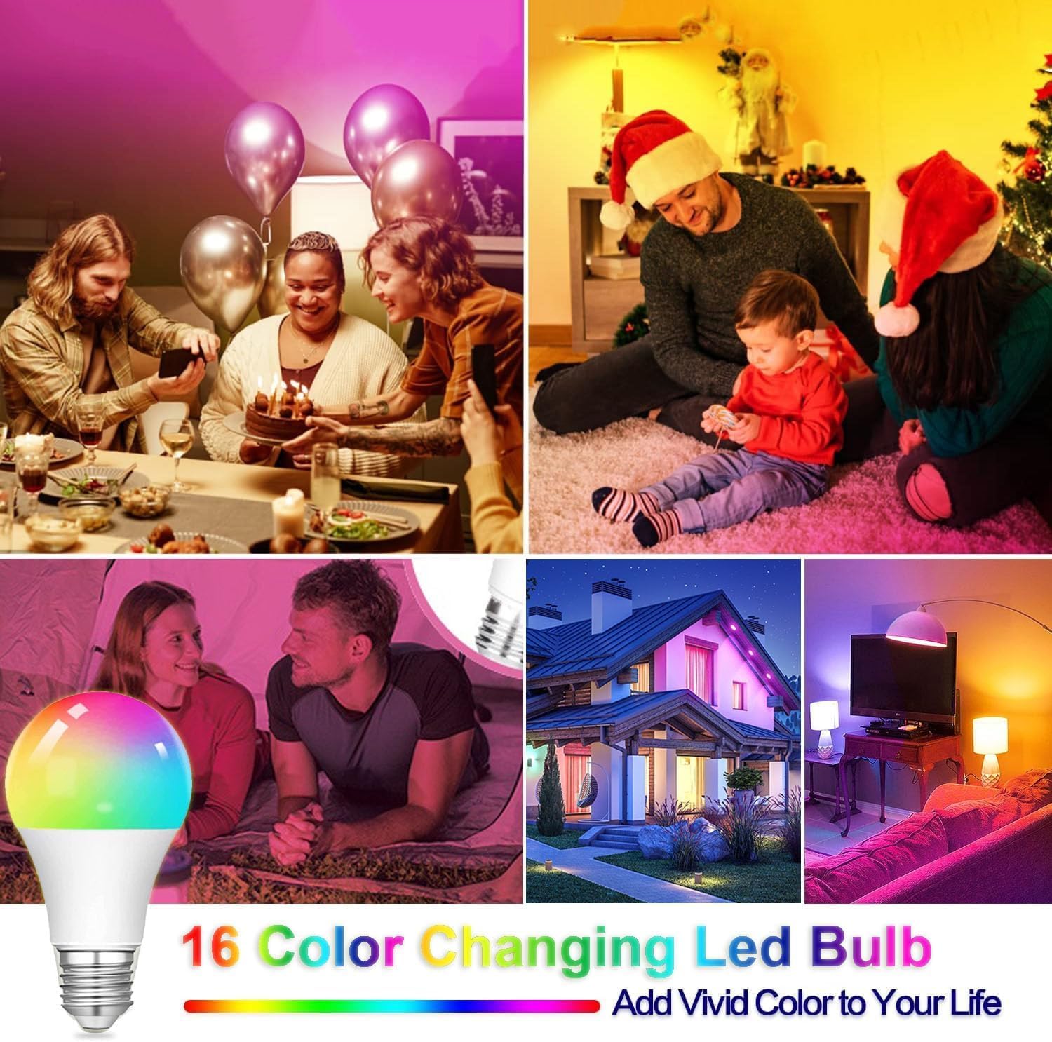 included remote control that operates all bulbs in range