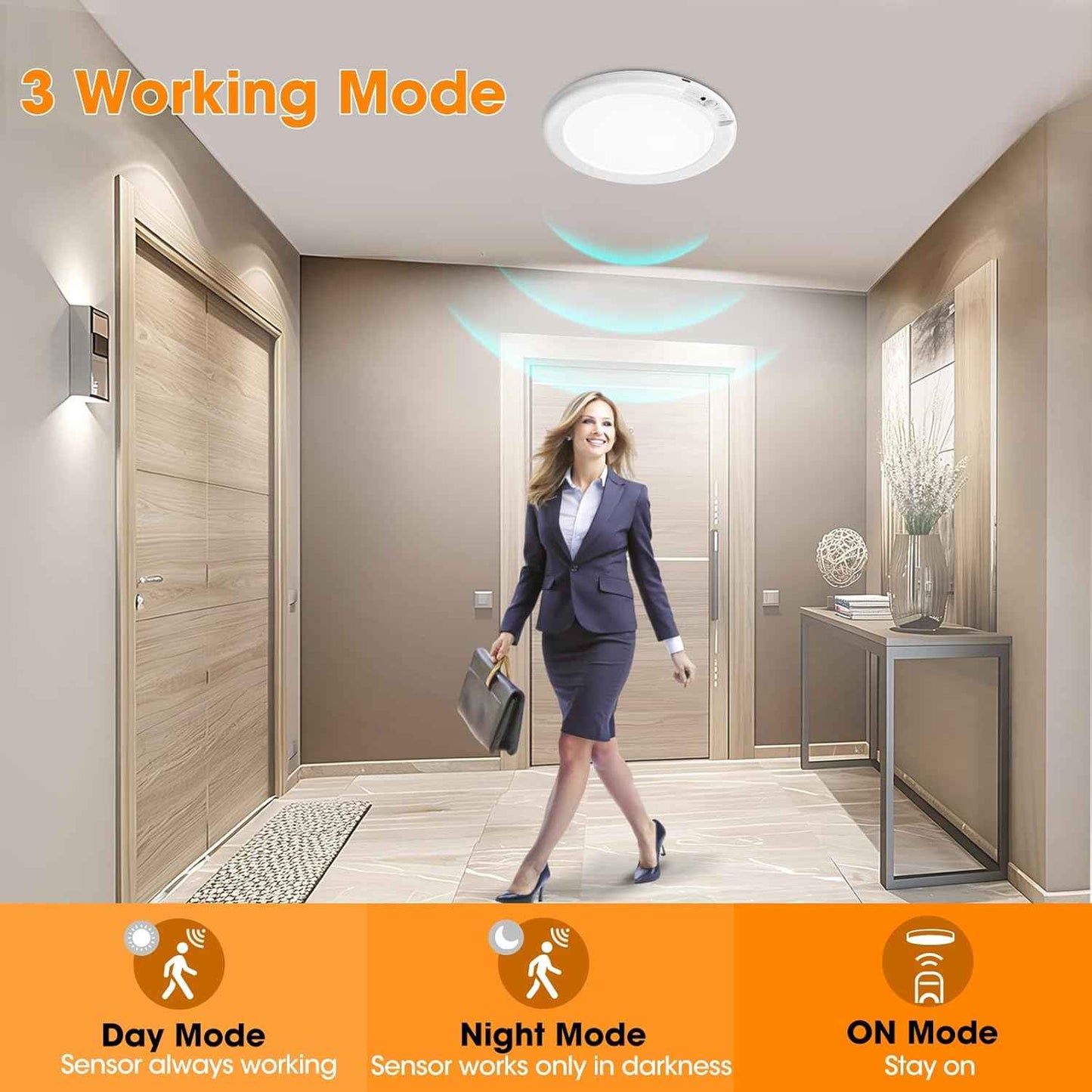 [Brand] Magnetic Ceiling Light – Wireless Minimalist Closet and Hallway Light, No Drilling