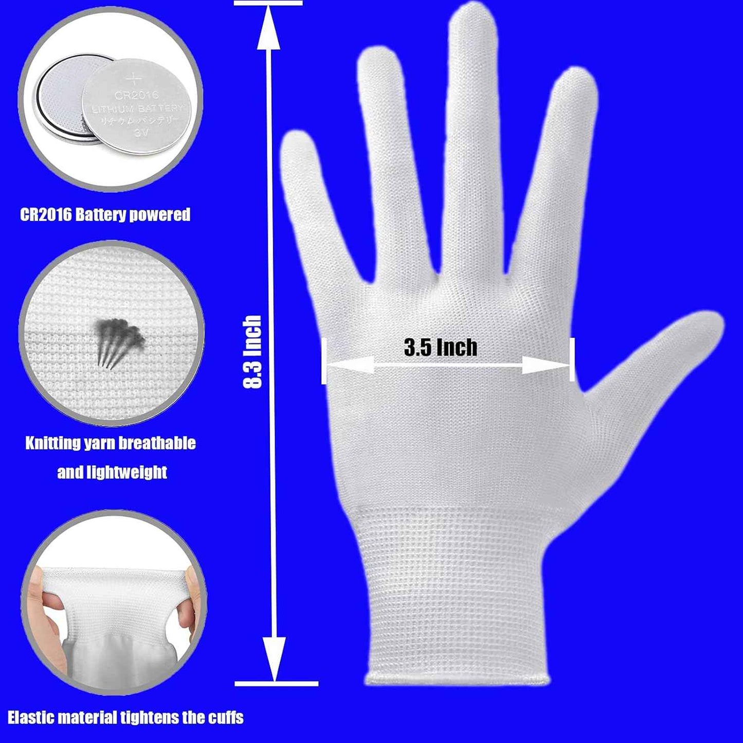 LumenGlow LED Gloves for Kids - Finger Light Gloves Safe Trick or Treat Costume Accessory for Boys and Girls Ages 3-12