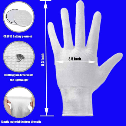 LumenGlow LED Gloves for Kids - Finger Light Gloves Safe Trick or Treat Costume Accessory for Boys and Girls Ages 3-12