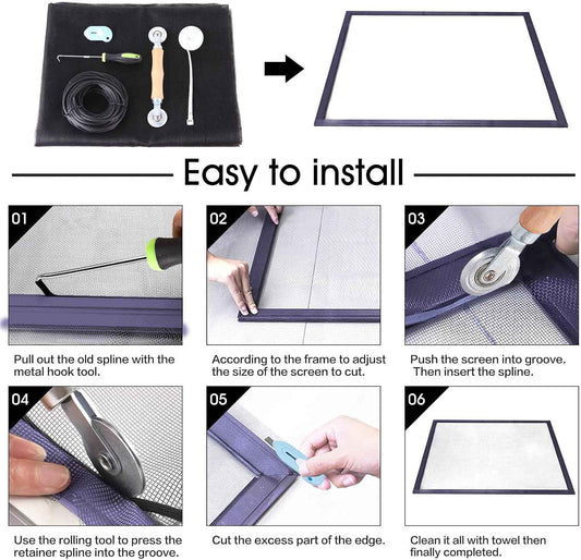 TOOLTRIZ Minimal-Tool Screen Repair Kit – Clean DIY Rescreen in Four Steps