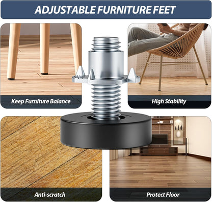 includes matching t-nuts for blind-hole installation in wood legs