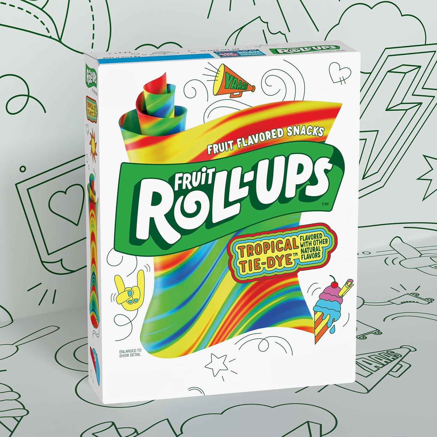 Fruit Roll-Ups Tropical Tie-Dye Variety – Worry-Free Gluten-Free Snack for Allergy-Conscious Families
