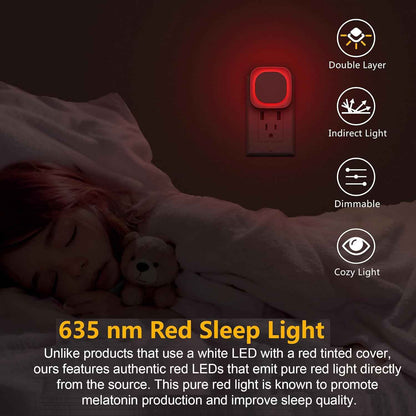 LumiDream LED Night Light for Elderly Parents, Auto Dusk to Dawn Sensor for Hallway and Stairs