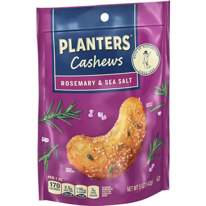 PLANTERS Dill Pickle Cashews 5oz Bags - Portable Protein Snack for Camping and Hiking