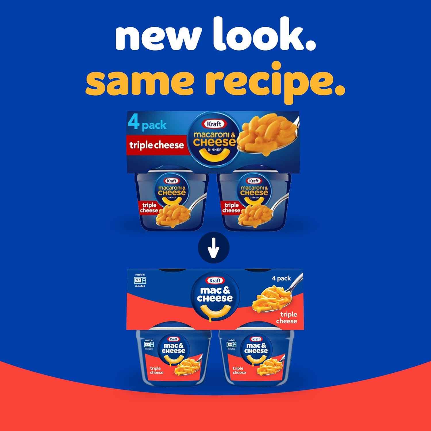 Kraft Triple Cheese Mac & Cheese Microwave Cups – Quick Desk Lunch for Busy Office Days, Single-Serve Convenience