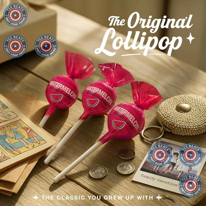 SugarCrate Watermelon Lollipops – Individually Wrapped Suckers for Nursery Snack Time and Playroom Treats