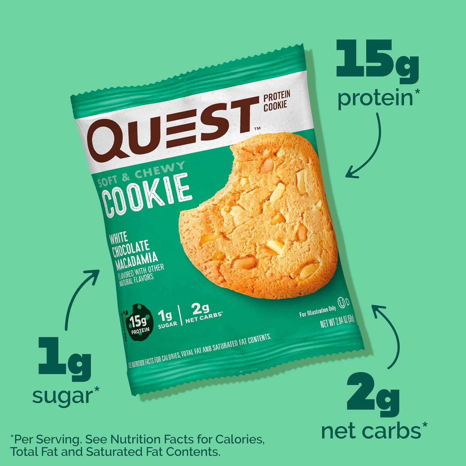 Quest Nutrition Double Chocolate Chip Protein Cookie – Thoughtful Birthday Gift for the Keto Friend in Your Life, 4 Count Variety Snack