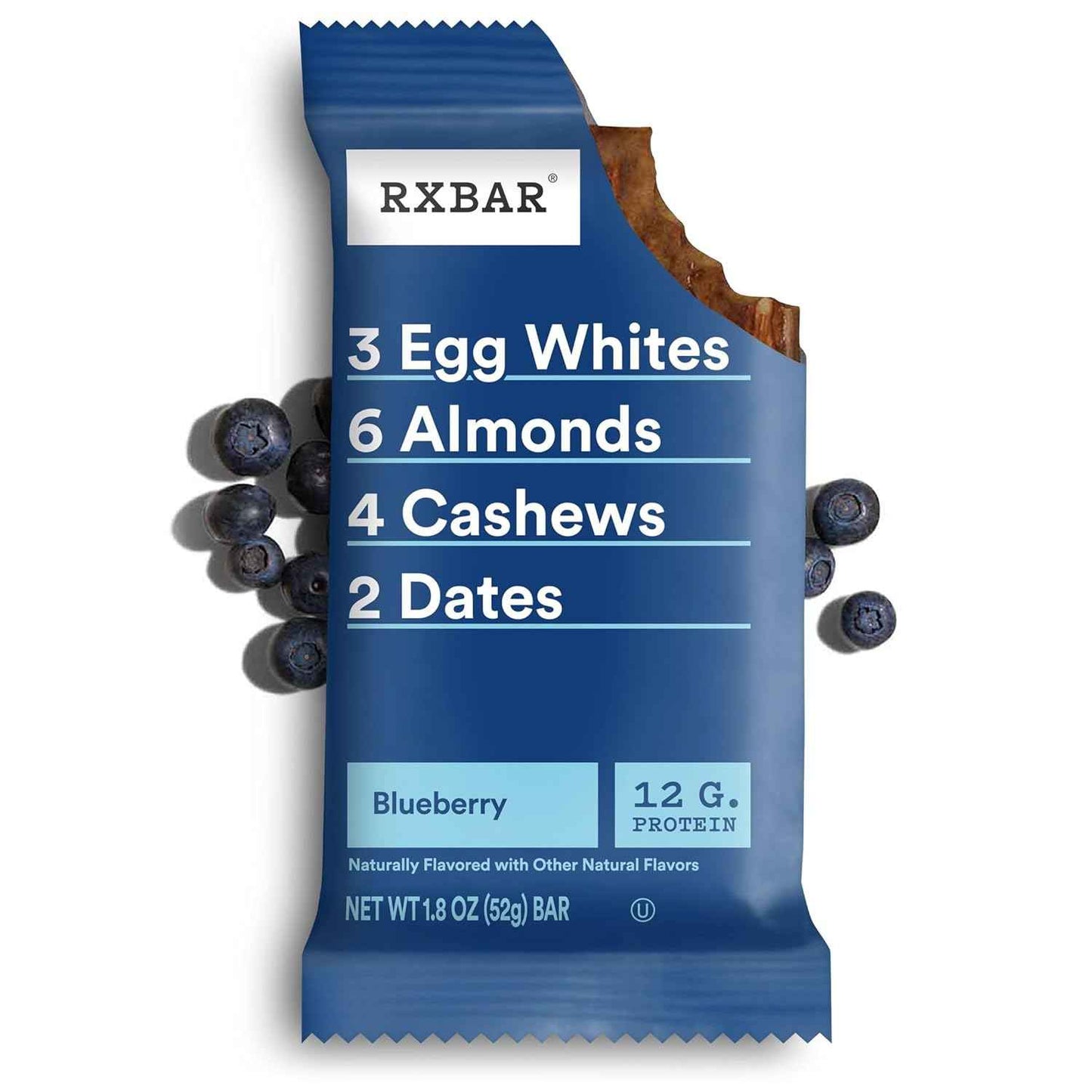 RXBAR Blueberry Protein Bar – Focus Fuel Snack for Busy Office Professionals, 10 Count Box