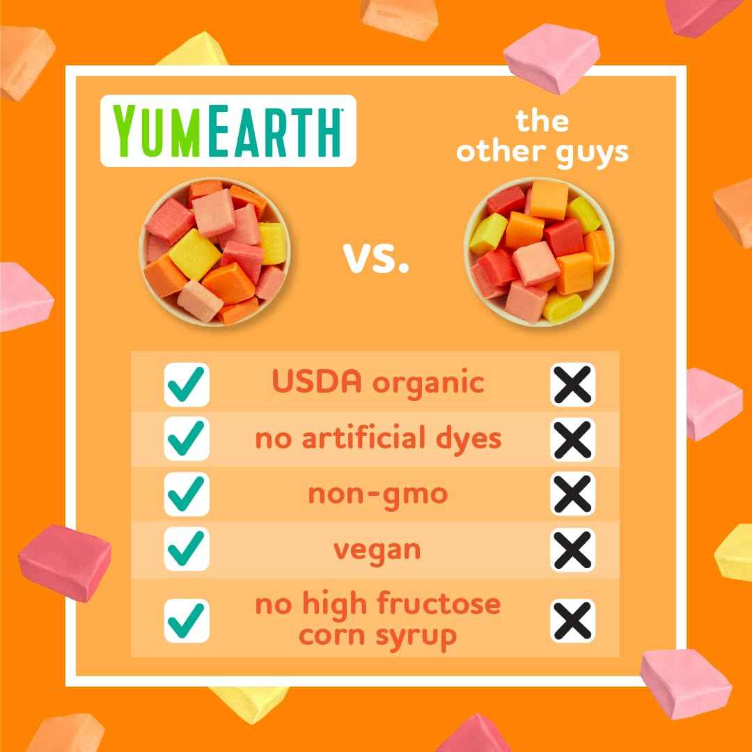 YumEarth Organic Chewys No High Fructose Corn Syrup Candy – Better for You Fruit Chew Swap