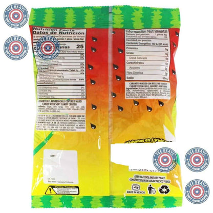 Sweetzo Sweet and Spicy Chili Hard Candy – Portable Snacks for Camping Trips and Picnics, Watermelon Mango Individually Wrapped Bags